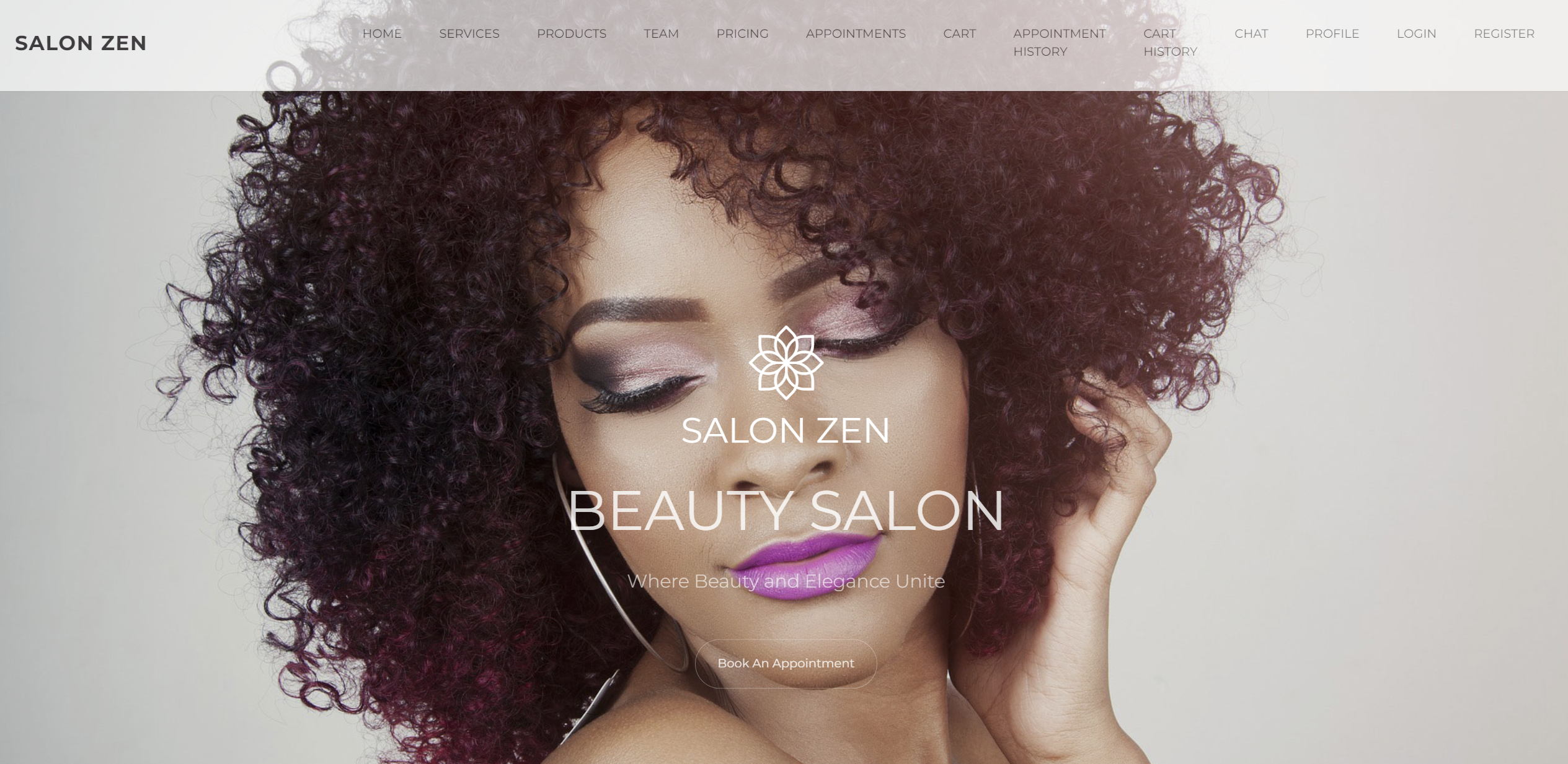 Salon Zen website preview image